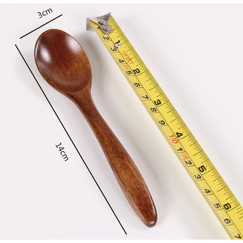 Wooden Cooking Spoon Small Curved Kitchen Spoon For Soups Coffee And More Eco Friendly Home Accesso 1