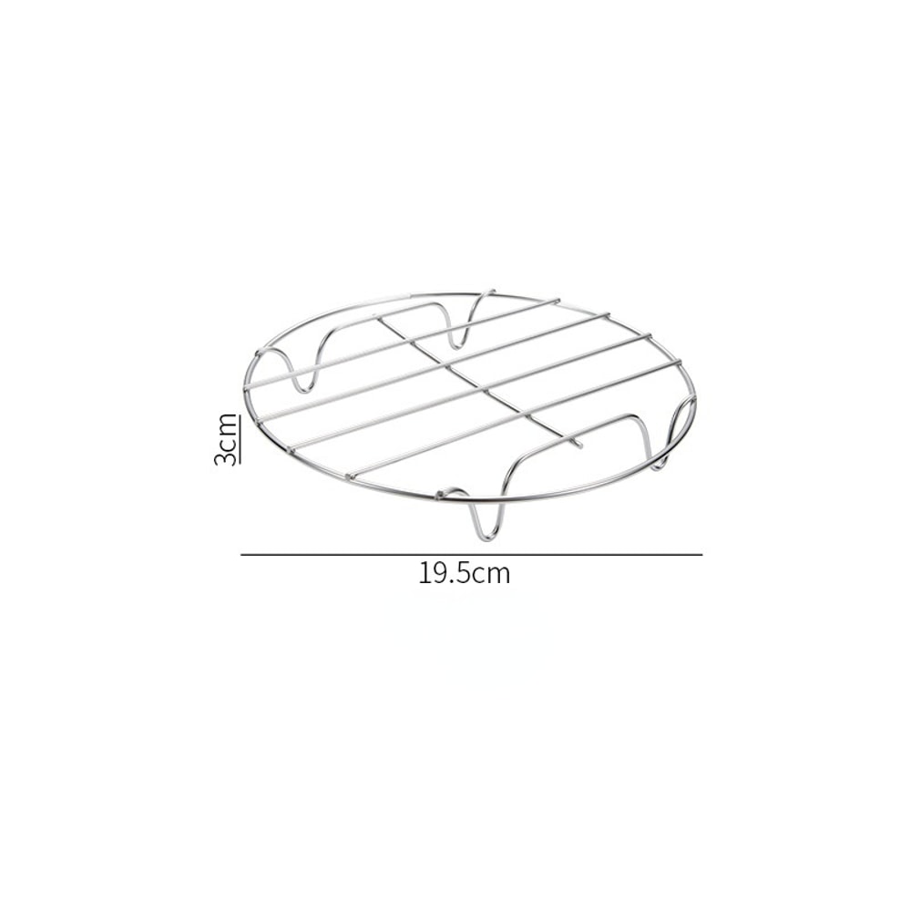 Stainless Steel Steaming Rack For Air Fryers Pots Round Cooking Tray For Baking And Steaming 7