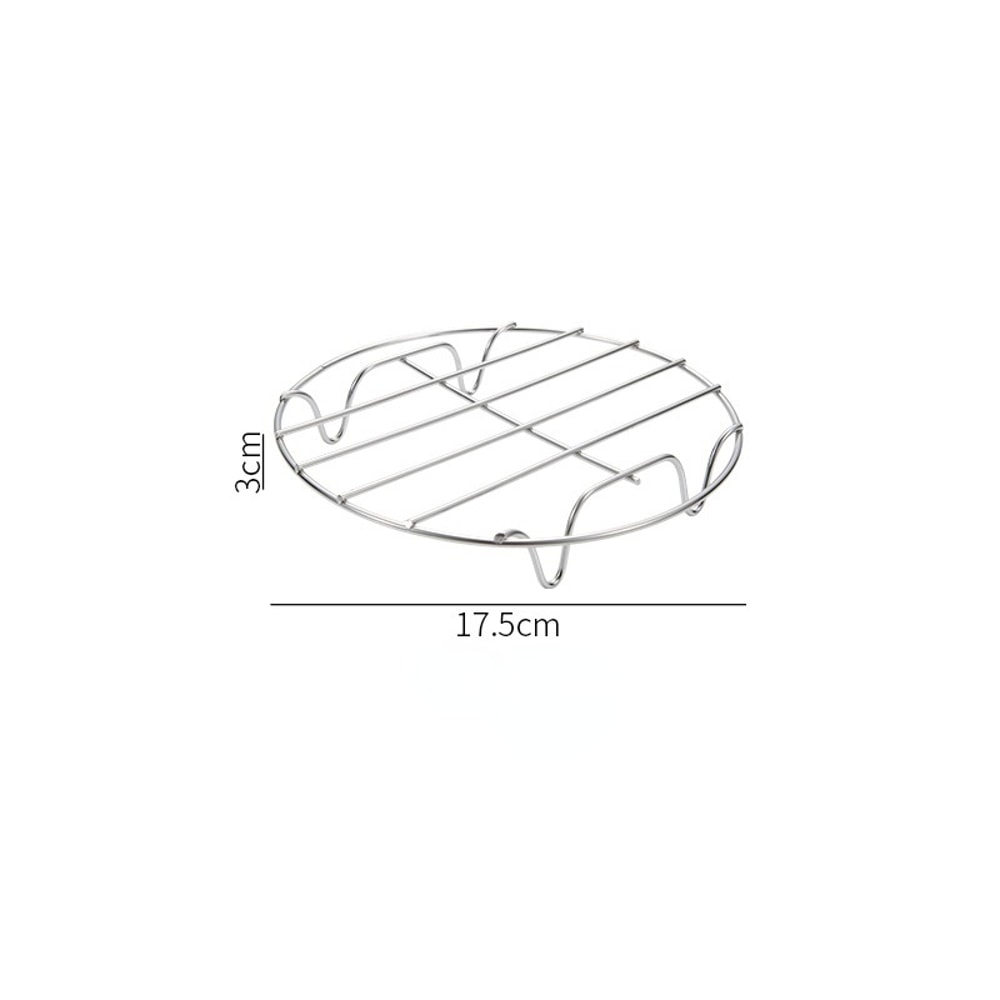 Stainless Steel Steaming Rack For Air Fryers Pots Round Cooking Tray For Baking And Steaming 6