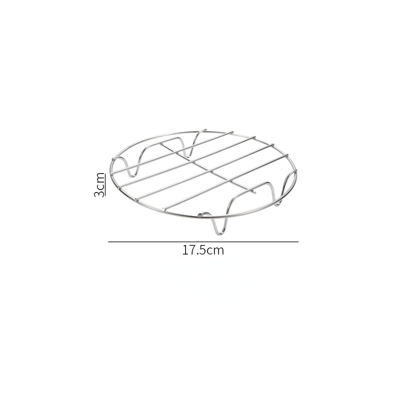 Stainless Steel Steaming Rack For Air Fryers Pots Round Cooking Tray For Baking And Steaming 6