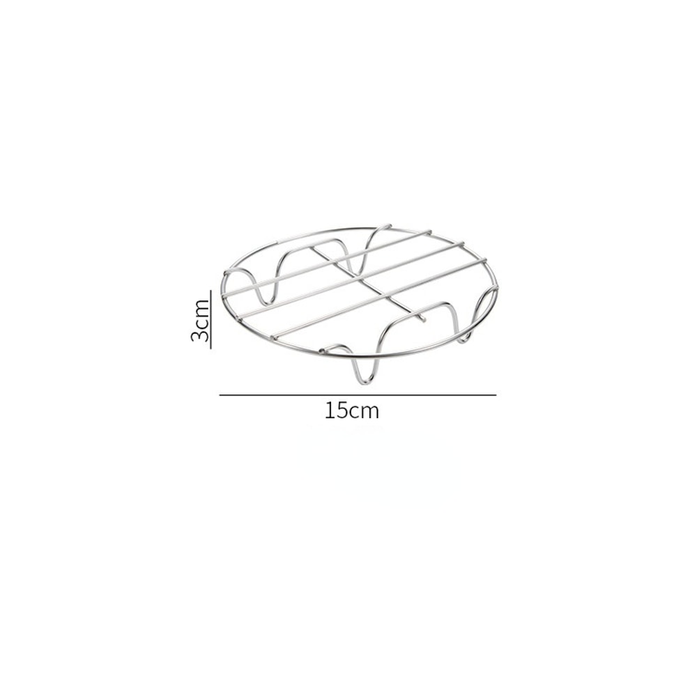 Stainless Steel Steaming Rack For Air Fryers Pots Round Cooking Tray For Baking And Steaming 5