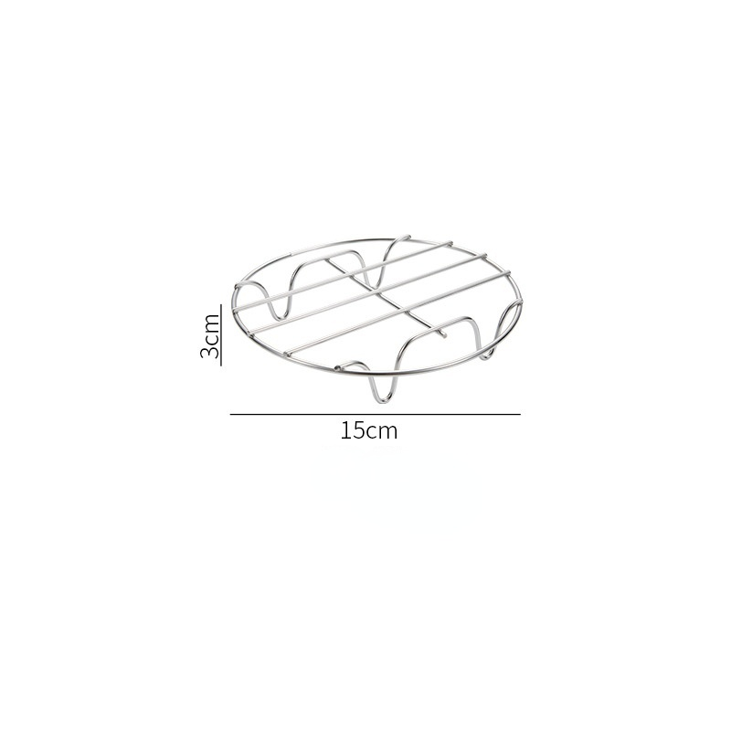 Stainless Steel Steaming Rack For Air Fryers Pots Round Cooking Tray For Baking And Steaming 5