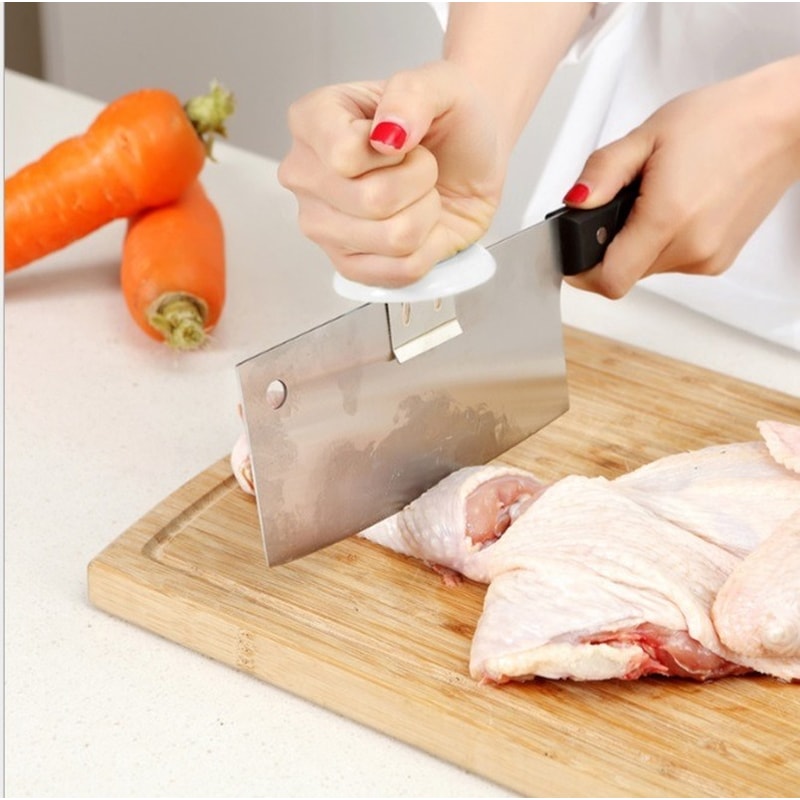Stainless Steel Knife Cap: Dual-Purpose Kitchen Chopping Booster Knife Holder