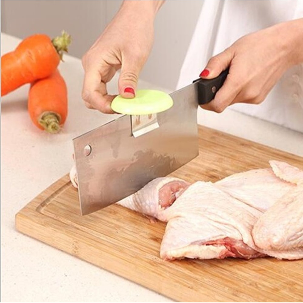 Stainless Steel Knife Cap: Dual-Purpose Kitchen Chopping Booster Knife Holder