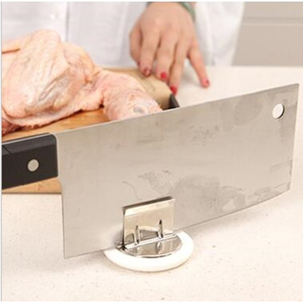 Stainless Steel Knife Cap: Dual-Purpose Kitchen Chopping Booster Knife Holder