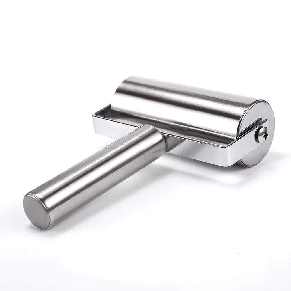 Stainless Steel Rolling Pin for Baking, Pastry, and Pizza Durable Metal Dough Roller Tool for Cookies & Fondant