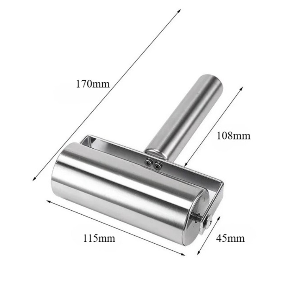 Stainless Steel Rolling Pin for Baking, Pastry, and Pizza Durable Metal Dough Roller Tool for Cookies & Fondant