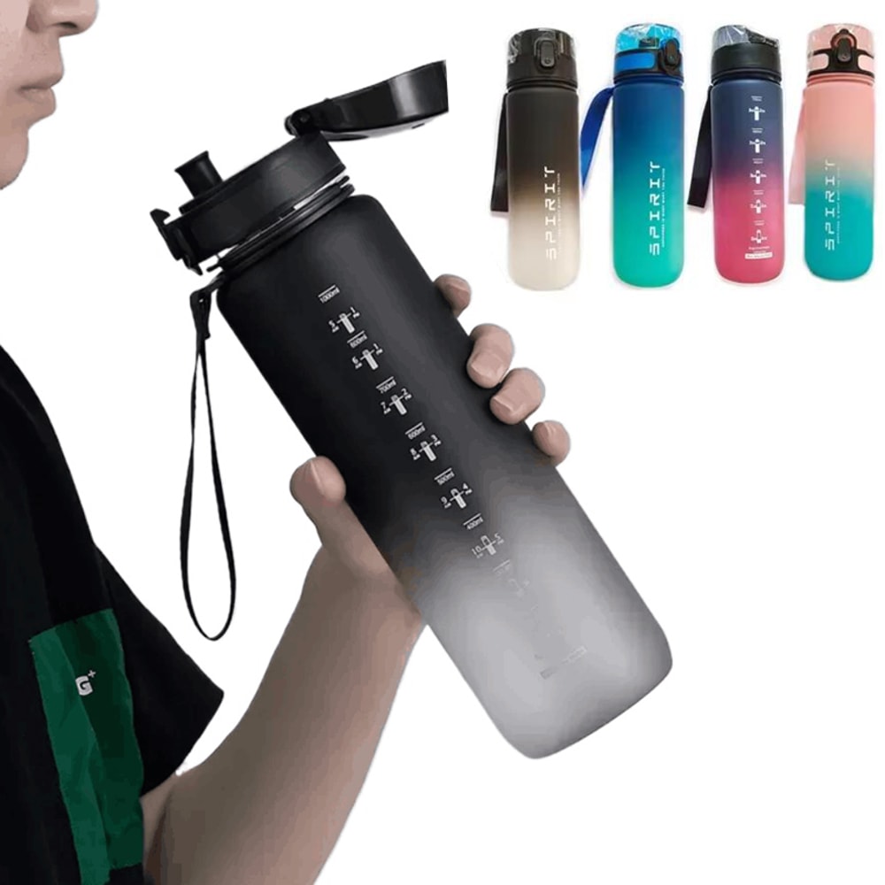 Sports Water Bottle Large Capacity, Portable Plastic Bottle for Outdoor Travel & Fitness Ideal Drinkware.