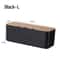 Bamboo Cable Management Box Eco Friendly Wire Storage Organizer For Desk Computer 7