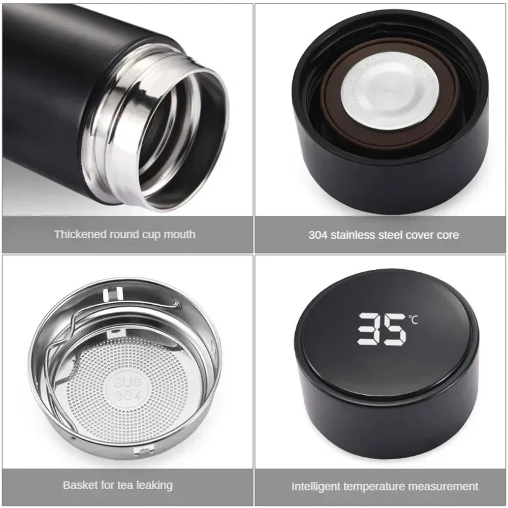 Stainless Steel Thermos Bottle With LED Digital Temperature Display Intelligent Temperature Measure 4