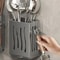 Multifunctional Kitchen Utensil Rack WallMounted Or Freestanding Plastic Cutlery Storage With Drain 3