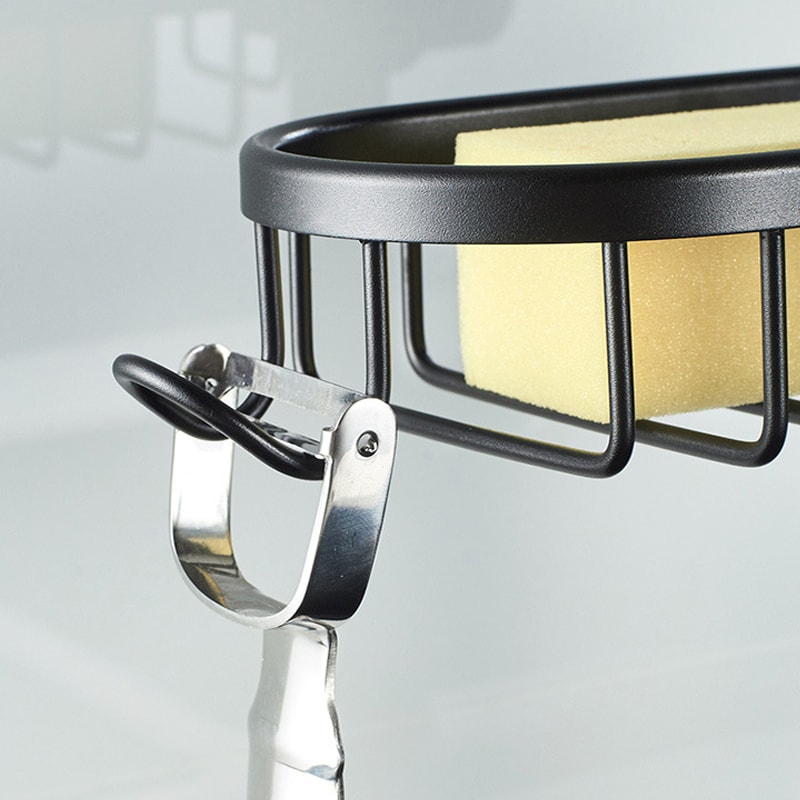 Adjustable Bathroom Faucet Storage Rack Shower Shampoo Soap Holder Kitchen Sink Drain Organizer 3