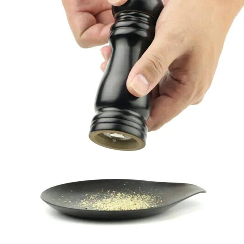 Solid Wood Salt And Pepper Grinder Set Adjustable Spice Mill For Kitchen Cooking 1