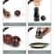 Solid Wood Salt And Pepper Grinder Set Adjustable Spice Mill For Kitchen Cooking 2