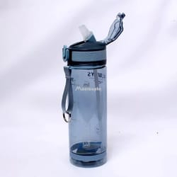 sports water bottle with straw bpa free transparent plastic drinkware for camping, hiking, and outdoor activities
