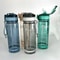 Sports Water Bottle with Straw BPA Free Transparent Plastic Drinkware for Camping, Hiking, and Outdoor Activities
