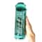 Sports Water Bottle with Straw BPA Free Transparent Plastic Drinkware for Camping, Hiking, and Outdoor Activities