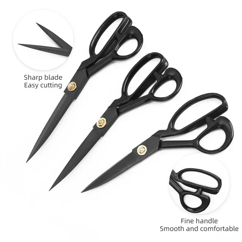 Stainless Steel Tailor Scissors for Fabric & Leather Cutting Sewing Accessories
