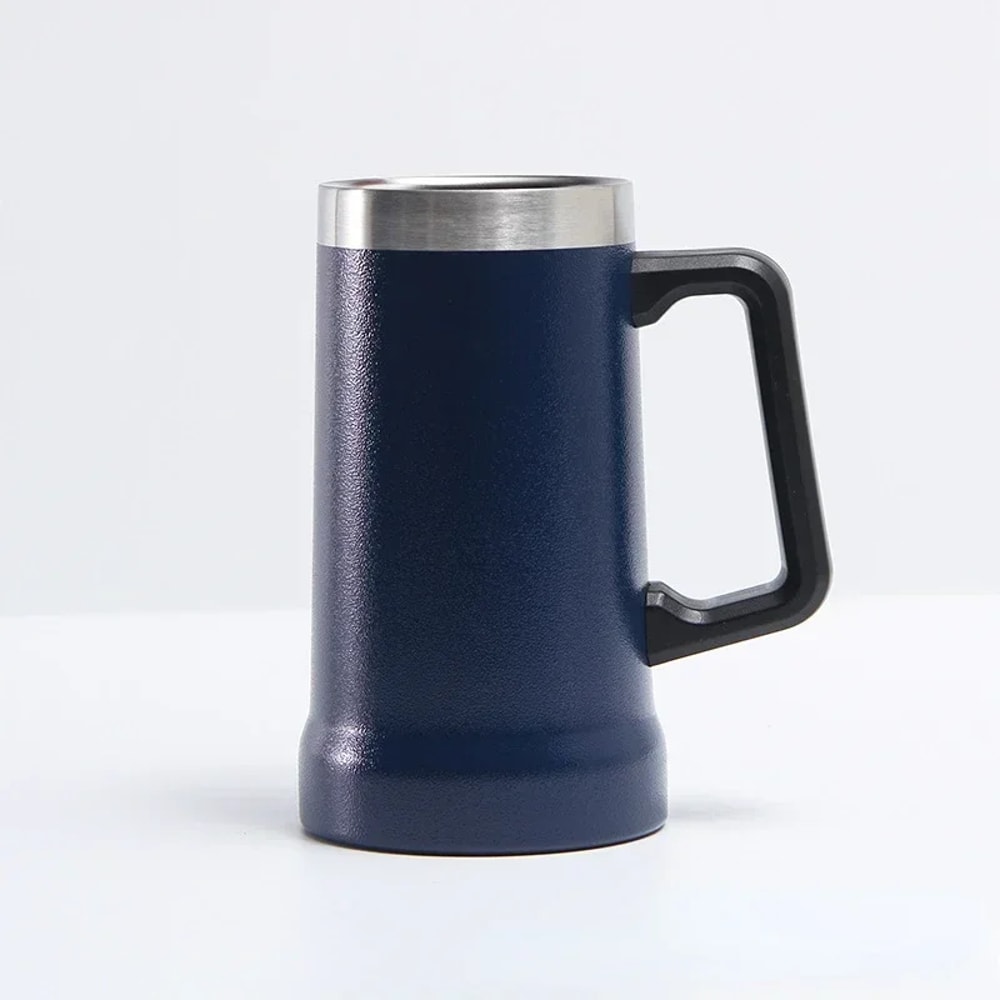 Large Capacity Thermal Mug For Beer Hours Ice Cold Stainless Steel Handle Beer Mug Thermos 7