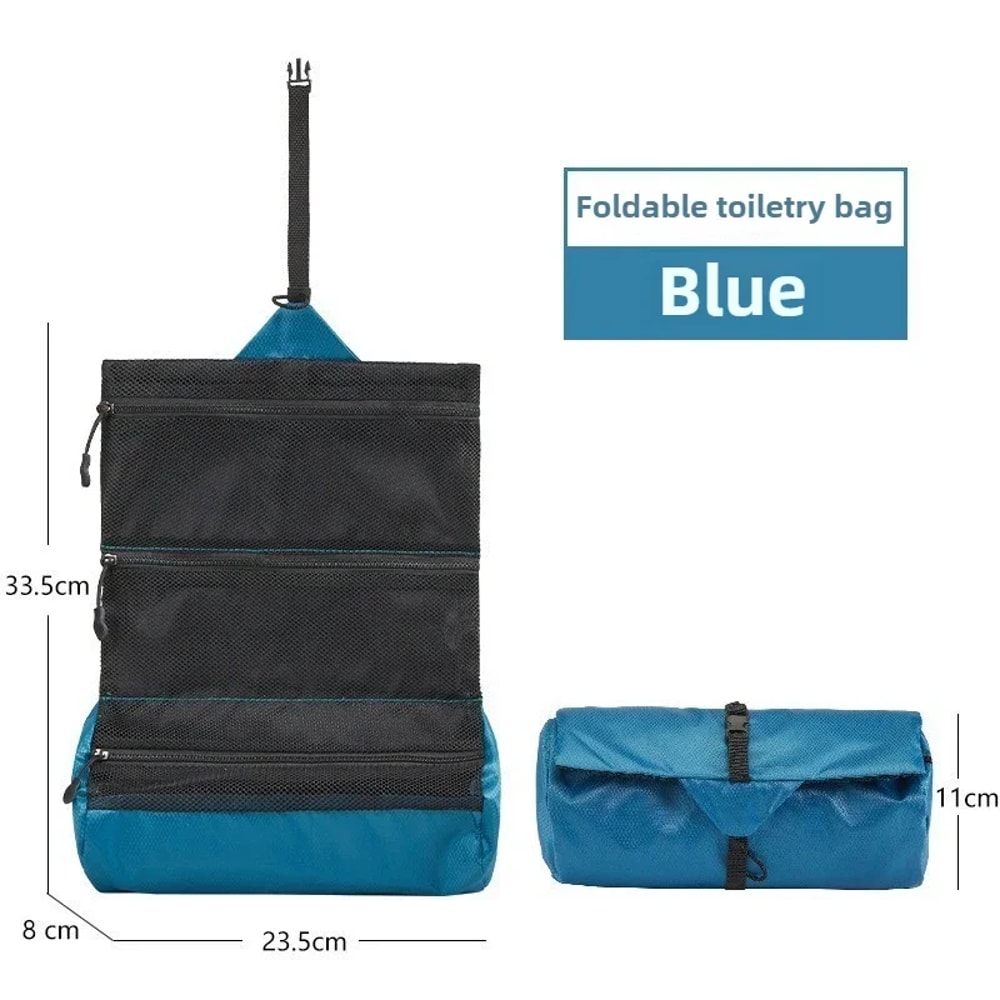 Premium Foldable Toiletry Organizer Waterproof Portable Washing Bag for Travel, Camping, Hiking, Business & Gym Storage