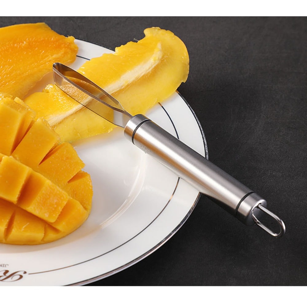Stainless Steel Mango Corer Fruit Peeler Tool Multifunctional Kitchen Gadget For Mango Pineapple 0