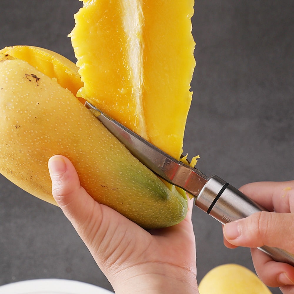 Stainless Steel Mango Corer Fruit Peeler Tool Multifunctional Kitchen Gadget For Mango Pineapple 1