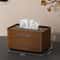 Elegant Walnut Wood Grain Tissue Box HighEnd Chinese Style For Living Room Office Dining Table 4