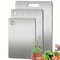 Stainless Steel Cutting Boards Set NonSlip BPA Free Rustproof With Juice Groove 3
