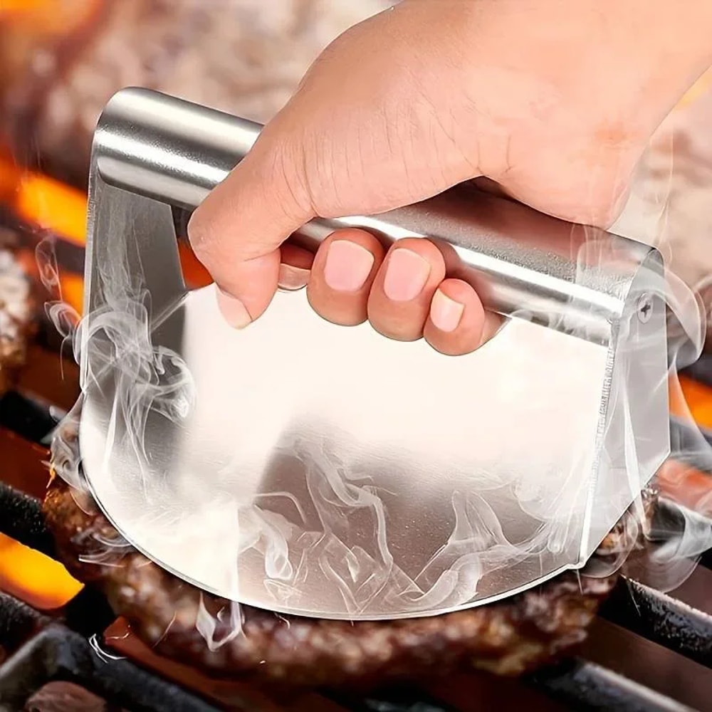 Heavy Duty Stainless Steel Smash Burger Press Non-Stick Patty Maker for BBQ and Grilling