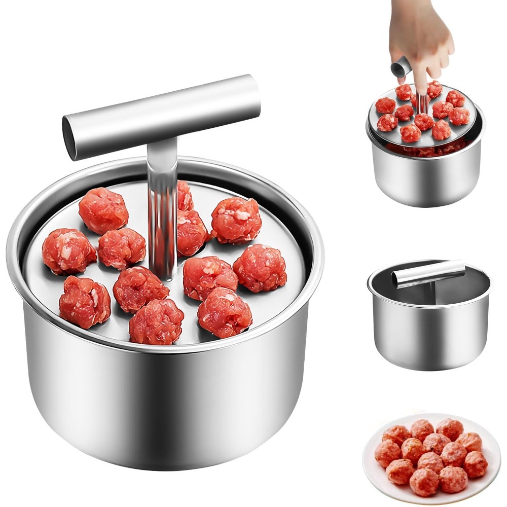 Stainless Steel Meatball Maker Press Mold Ergonomic Handle 0