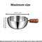 Stainless Steel Mini Pot With Wood Handle Saucepan For Camping Dorm Kitchens 5