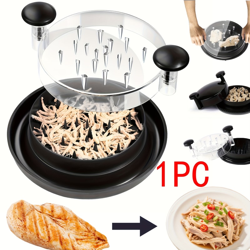 Upgraded Chicken Shredder With Transparent Cover NonSlip Blade For Easy Shredding Of Meat Vegetabl 0