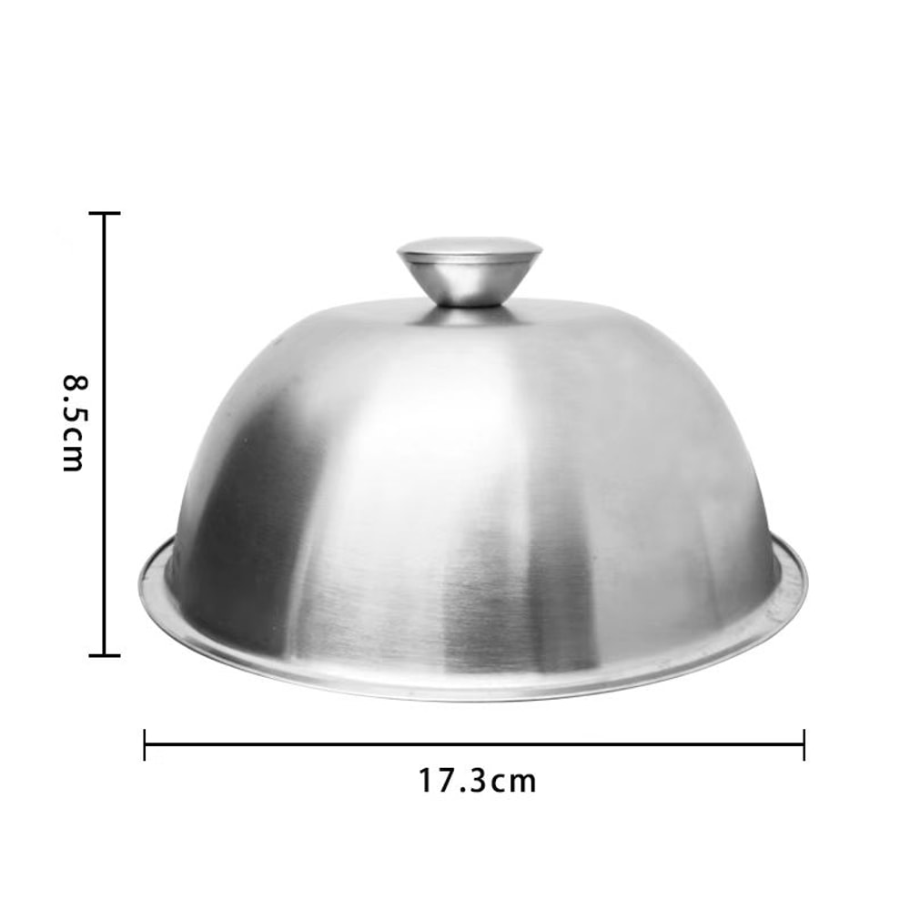 Stainless Steel MultiUse Pan Cover BBQ Grill Lid For Melting Cheese Steak Burgers 6