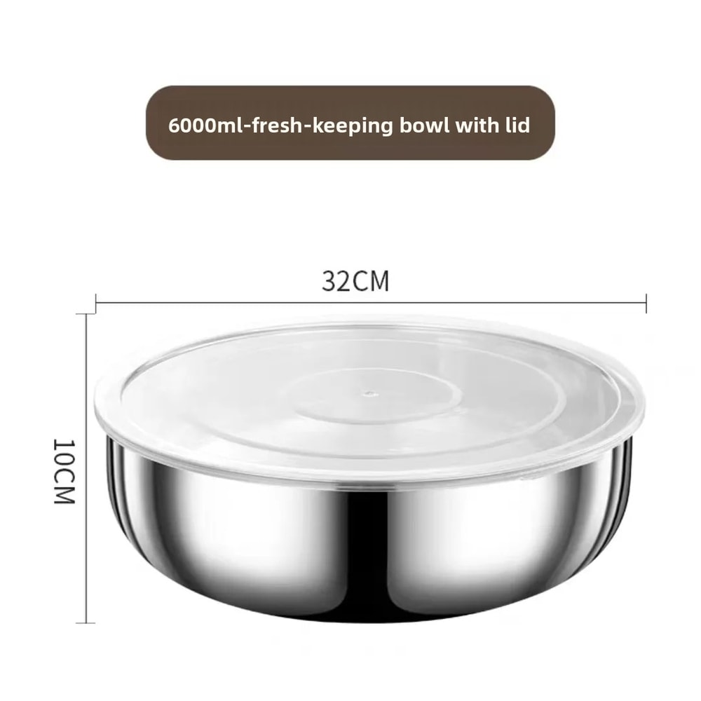Large Stainless Steel Mixing Bowls Rust Resistant for Dough Kneading, Pasta Making, and Vegetable Washing