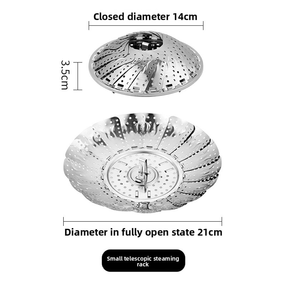 Stainless Steel Steamer Basket Foldable Steamer Rack For Pots Durable Easy To Clean Veggie Stea 6