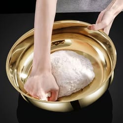 commercial-grade stainless steel mixing bowls rustproof non slip base, dishwasher safe for food prep & dough