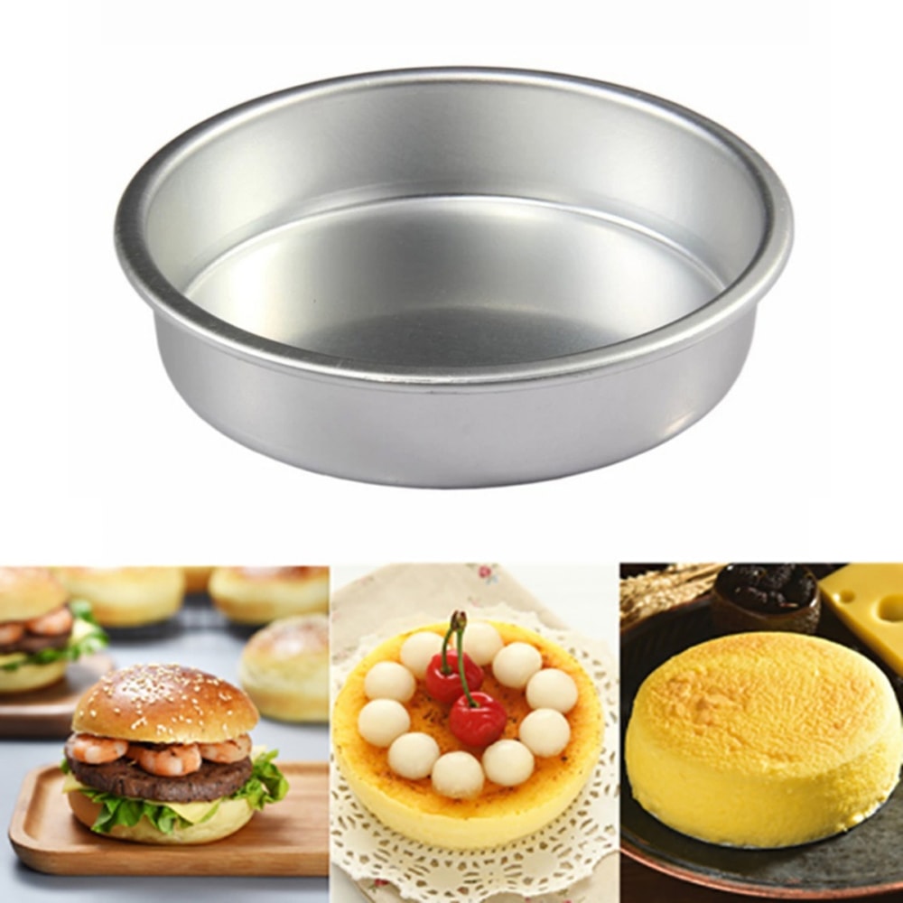 Round NonStick Aluminum Cake Pan Perfect For Cheesecakes Puddings Breads Desserts 1