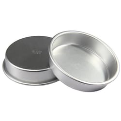 round non-stick aluminum cake pan perfect for cheesecakes, puddings, breads & desserts