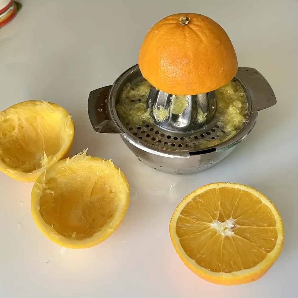 Heavy Duty Stainless Steel Manual Citrus Juicer Press for Oranges, Lemons, and Pomegranates, Dishwasher Safe