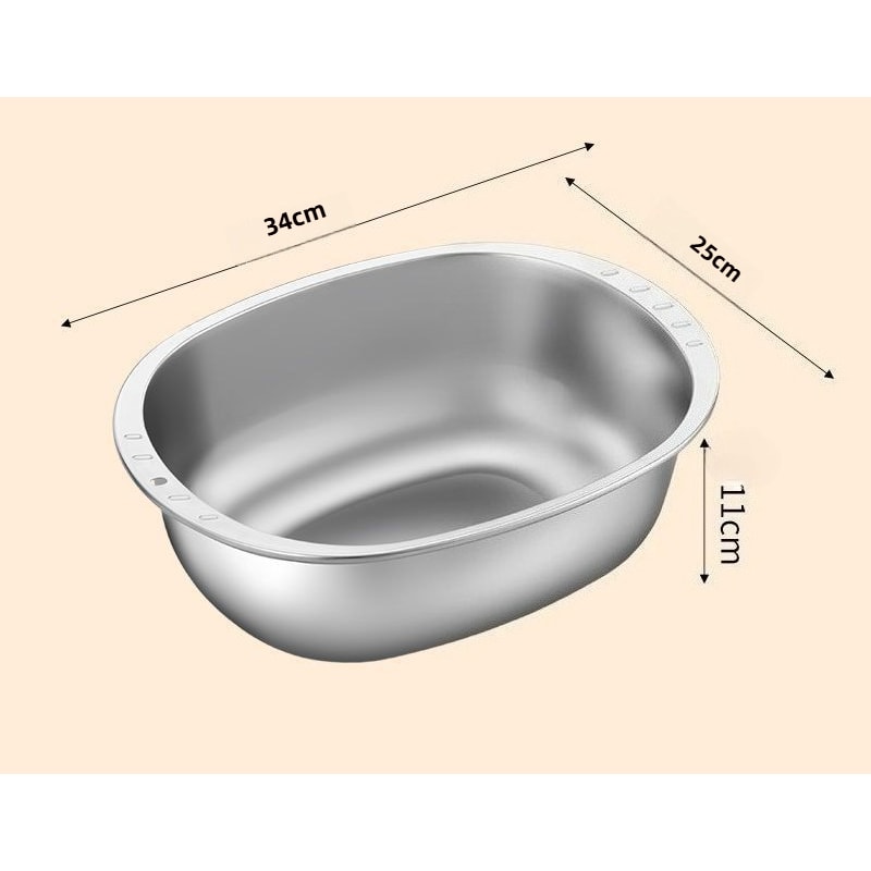 Heavy Duty Stainless Steel Mixing Bowl For Dough Kneading Vegetables FoodGrade Dishwasher Safe 5