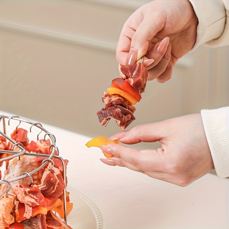 Air Fryer Skewers Rack Stainless Steel Kabob Skewers For Healthy OilFree Cooking Of Chicken Vegeta 1