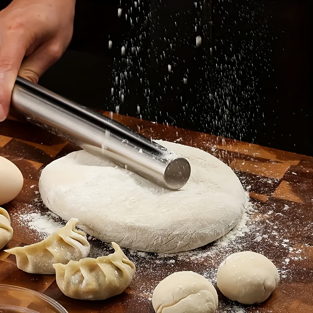 Stainless Steel Rolling Pin For Baking Hollow Lightweight Dough Roller For Cookies Pie Dumplings P 3