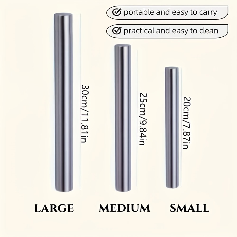 Stainless Steel Rolling Pin For Baking Hollow Lightweight Dough Roller For Cookies Pie Dumplings P 5