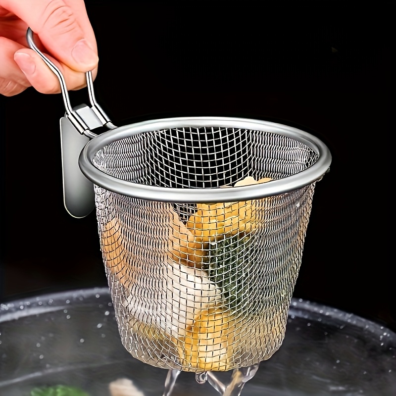 Stainless Steel Spider Strainer Skimmer Commercial Noodle Soup Hot Pot Ladle With Hook Kitchen Tool 0
