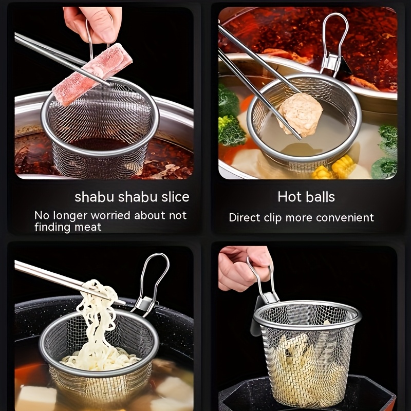 Stainless Steel Spider Strainer Skimmer Commercial Noodle Soup Hot Pot Ladle With Hook Kitchen Tool 3