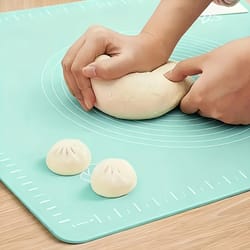 non stick silicone baking mat with measurement guide for easy dough rolling