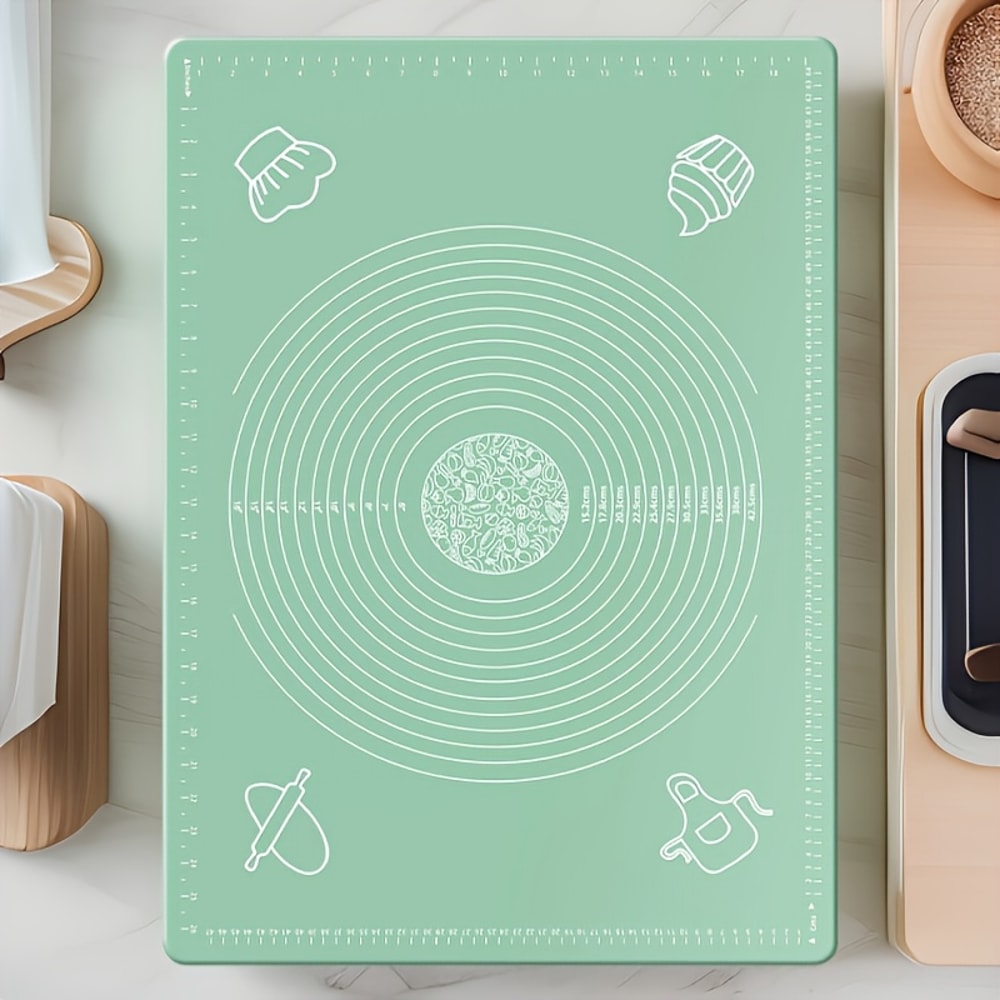 Non Stick Silicone Baking Mat with Measurement Guide for Easy Dough Rolling