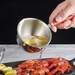 stainless steel butter melting pot mini saucepan for chocolate, cheese, and oil heating