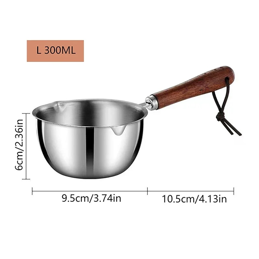 Stainless Steel Butter Melting Pot Mini Saucepan For Chocolate Cheese And Oil Heating 7