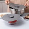 Reusable Silicone Pot Cover Set HeatResistant Microwave Lid With Suction Cup Seal 2